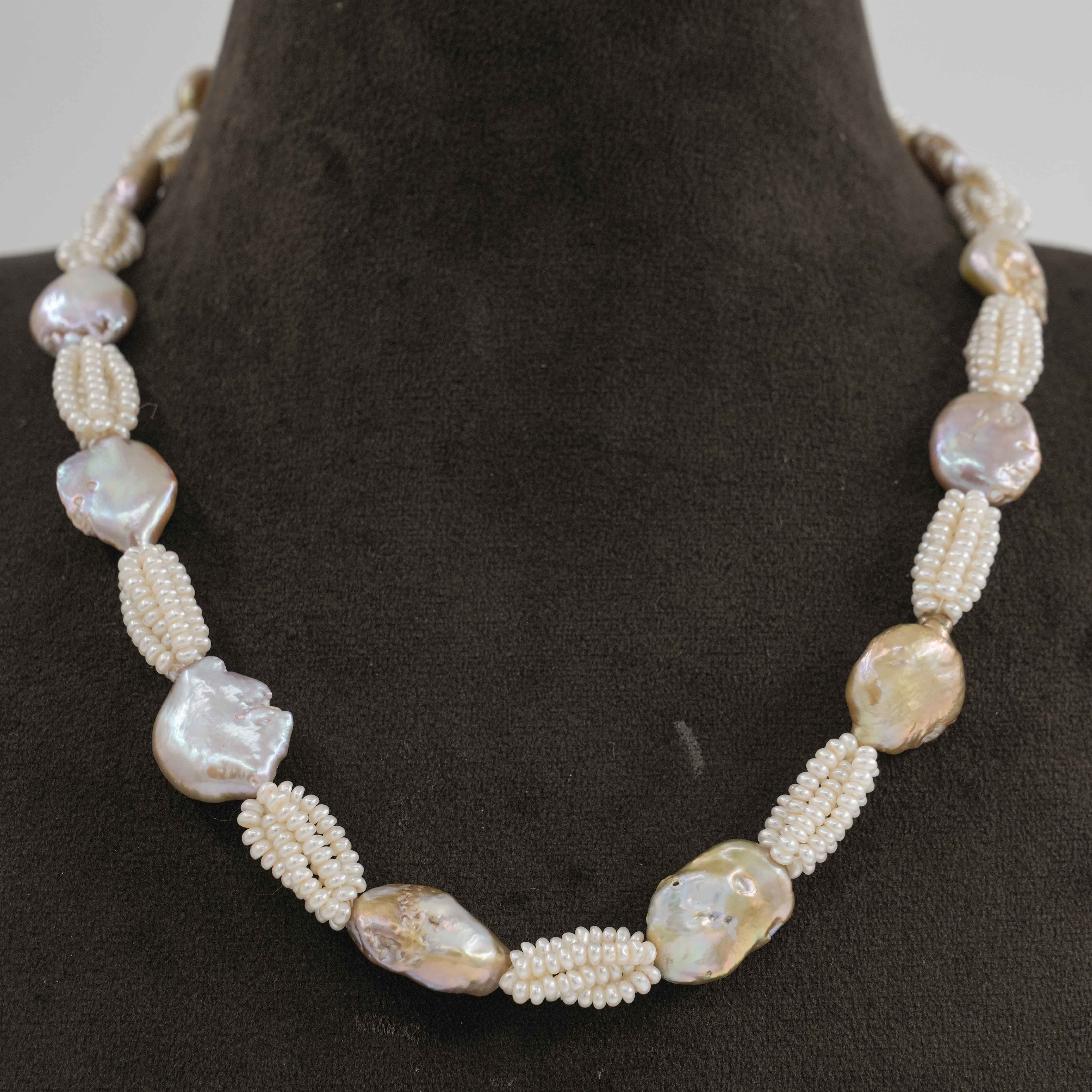The Pearl Atelier by Kabra Pearls - Micro Flat Baroque Pearl Necklace